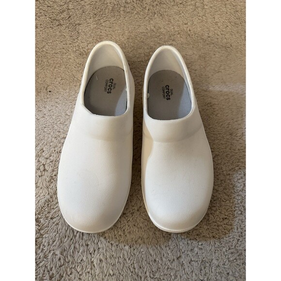 Crocs Neria Pro II White Shoes Clogs Slip Resistant Women’s Size 7 - Picture 3 of 9